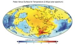 Paleo Venus Surface Air Temperature (2.9 Gya solar spectrum)