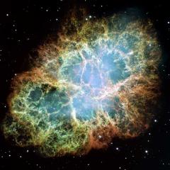 Krebs-Nebel - Supernova-Überrest mit Pulsar im Zentrum.