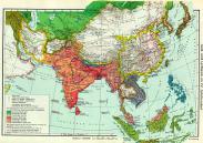 Karte von Asien um 1900